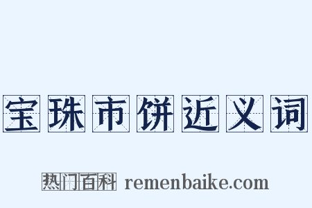 宝珠市饼近义词是什么意思的图片